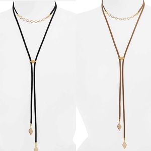 Vanessa Mooney Gold Plated Bolo Charm Necklace